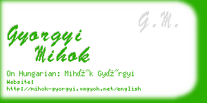 gyorgyi mihok business card